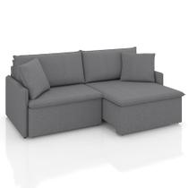 Sofá 2 Lugares Retrátil e Reclinável Stilo Linho Grafite 154 cm Sofá 2 Lugares Retrátil e Reclinável Stilo Linho Grafite 154 cm