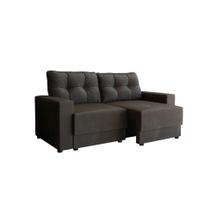 Sofá 2 Lugares Retrátil Lubeck Suede Grafite 140 cm - Mobly