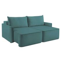 Sofá 2 Lugares Retrátil Moon Linho Verde 160 cm