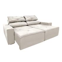 Sofá 2 Lugares Retrátil Reclinável 1,80m Cinza Confortável e Elegante