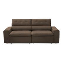 Sofa 2 Lugares Retratil Reclinavel Atenas 1,60 M Suede Marrom