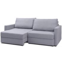 Sofá 2 Lugares Retrátil Reclinável com Baú 160cm Maiorca K01 Linho Cinza - Lyam Decor Sofá 2 Lugares Retrátil Reclinável com Baú 160cm Maiorca K01 Linho Cinza - Lyam Decor