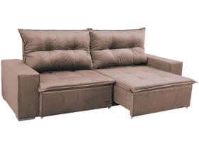 Sofá 2 Lugares Retrátil Reclinável Veludo Select Londrino Sol Colchões e Estofados