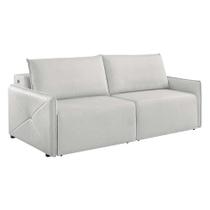 Sofá 2 Lugares Retrátil Urban com USB Linho Cinza 160 cm Sofá 2 Lugares Retrátil Urban com USB Linho Cinza 160 cm
