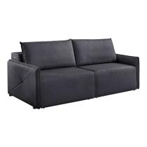 Sofá 2 Lugares Retrátil Urban com USB Linho Grafite 160 cm Sofá 2 Lugares Retrátil Urban com USB Linho Grafite 160 cm