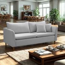 Sofá 2 Lugares Retrô 164cm Linho Kassia