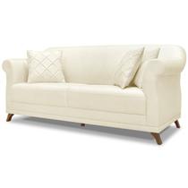 Sofa 2 Lugares Retro Polo 160cm Com Almofada Linho Perola Ezz Sofa 2 Lugares Retro Polo 160cm Com Almofada Linho Perola Ezz