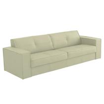 Sofá 2 Lugares Sala de Estar Pés Madeira Laus 158 cm Couro Off White G43 - Gran Belo Sofá 2 Lugares Sala de Estar Pés Madeira Laus 158 cm Couro Off White G43 - Gran Belo