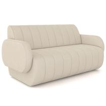 Sofá 2 Lugares Sala Living Orgânico 148cm Fávara K01 Veludo Bege - Lyam Decor