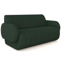 Sofá 2 Lugares Sala Living Orgânico 148cm Fávara K01 Veludo Verde - Lyam Decor