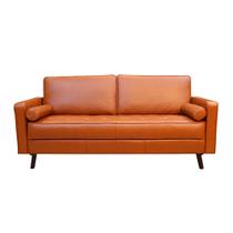 Sofá 2 Lugares Stela 190cm Couro Marrom - Sallar Home Sofá 2 Lugares Stela 190cm Couro Marrom - Sallar Home
