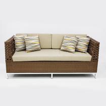 Sofá 2 Lugares Tulipa em Fibra Sintetica e Aluminio Área Externa