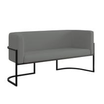 Sofá 2 Lugares Veludo Moderno Base Metal Black Balaqui Sofá 2 Lugares Veludo Moderno Base Metal Black Balaqui