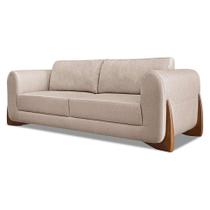 Sofá 2 Lugares Yves Linho Rústico Areia Sofá 2 Lugares Yves Linho Rústico Areia