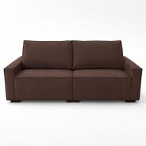 Sofá 2 Metros Contemporâneo Sala Estar Luxo Moderno Suede