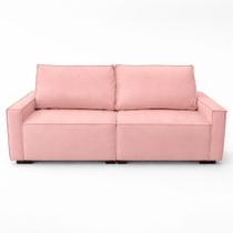 Sofá 2 Metros Contemporâneo Sala Estar Luxo Moderno Suede