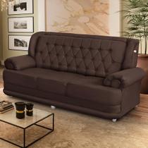 Sofá 2,00m 3 Lugares Suede Filadélfia Marrom Café