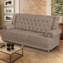 Sofá 2,00m 3 Lugares Suede Filadélfia Marrom Castor