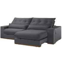 Sofá 210 cm Braço 25 cm Retrátil e Reclinável Lake Meu Sofá Online