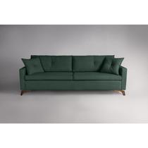 Sofá 210cm Pés Imbuia Viena Verde Sofá 210cm Pés Imbuia Viena Verde