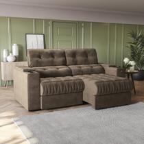 Sofá 230cm com Porta Copos Retrátil e Reclinável Premier