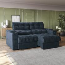 Sofá 230cm com Porta Copos Retrátil e Reclinável Premier