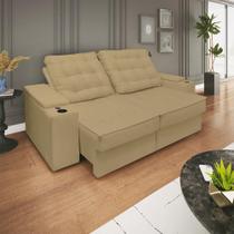 Sofá 2,30m Porta Copo USB Sala Retratil Reclinavel - Balaqui