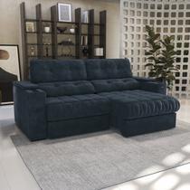 Sofá 260cm com Porta Copos Retrátil e Reclinável Premier