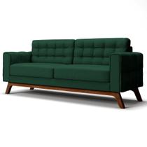 Sofá 280 cm 4 Lugares Sandero B-303 Veludo Verde - Domi Sofá 280 cm 4 Lugares Sandero B-303 Veludo Verde - Domi