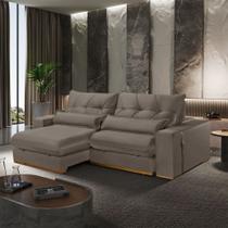 Sofá 290 cm Braço 25 cm Retrátil e Reclinável Lake Meu Sofá Online Sofá 290 cm Braço 25 cm Retrátil e Reclinável Lake Meu Sofá Online