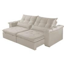 Sofá 290cm Braço 25cm Retrátil e Reclinável Exclusive Meu Sofá Online