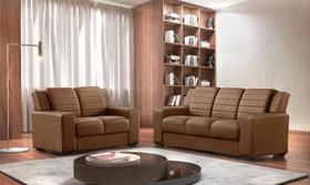 Sofá 2x3 Lugares Veludo Gramado Marrom