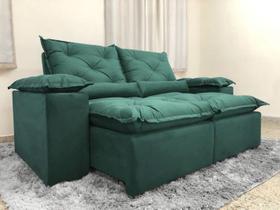 Sofá 3 e 4 Lugares Retrátil e Reclinável 2,30 metros Alpoim Estofados Verde 18 Athenas