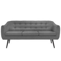 Sofa 3 Lug Pes Tabaco 175 cm 7019 Linho Cinza Dmobiliario