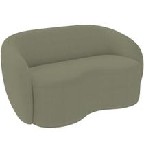 Sofá 3 Lugares 160cm Sala De Estar Living Oscar K01 Bouclê Verde