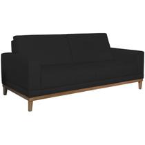 Sofa 3 Lugares 180 cm Crons Suede Preto Vazzano