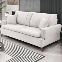 Sofa 3 Lugares 180 cm Eron Linho Bege Vazzano