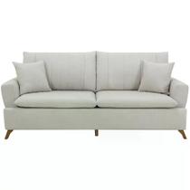 Sofa 3 Lugares 180 cm Eron Linho Bege Vazzano Sofa 3 Lugares 180 cm Eron Linho Bege Vazzano