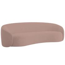 Sofá 3 Lugares 180 cm Orgânico Luxo Recepção Amore Linho Rose