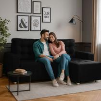 Sofá 3 Lugares 1,80 m Vitória Chaise Suede