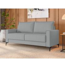 Sofá 3 Lugares 180cm Com Pés Metálicos Multimóveis CR45340 Cinza Escuro Sofá 3 Lugares 180cm Com Pés Metálicos Multimóveis CR45340 Cinza Escuro