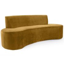 Sofá 3 Lugares 180cm Mônaco Veludo Mostarda- Nexta Casa