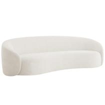 Sofá 3 Lugares 180cm Orgânico Luxo Recepção Amore Bouclé Branco - Amarena Móveis Sofá 3 Lugares 180cm Orgânico Luxo Recepção Amore Bouclé Branco - Amarena Móveis
