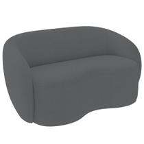 Sofá 3 Lugares 180cm Sala de Estar Living Oscar K01 Bouclê Cinza - Lyam Decor