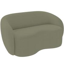 Sofá 3 Lugares 180cm Sala de Estar Living Oscar K01 Bouclê Verde - Lyam Decor