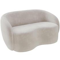 Sofá 3 Lugares 180cm Sala De Estar Living Oscar K01 Veludo Bege