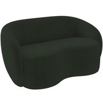 Sofá 3 Lugares 180cm Sala de Estar Living Oscar K01 Veludo Verde - Lyam Decor