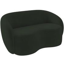 Sofá 3 Lugares 180cm Sala de Estar Living Oscar K01 Veludo Verde - Lyam Decor
