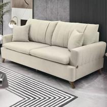 Sofa 3 Lugares 200 Cm Eron Linho Cru Vazzano Cru Sofa 3 Lugares 200 Cm Eron Linho Cru Vazzano Cru