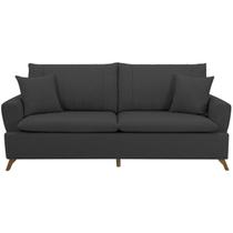 Sofa 3 Lugares 200 cm Eron Linho Grafite Vazzano